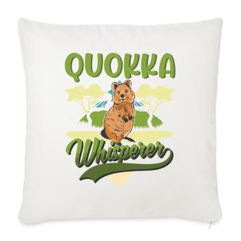 Quokka Whisperer Kangourou à queue courte - Housse de coussin décorative 45 x 45 cm - blanc nature - Devant
