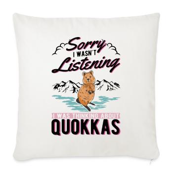 Quokka Gift Kangourou à queue courte - Housse de coussin décorative 45 x 45 cm - blanc nature - Devant