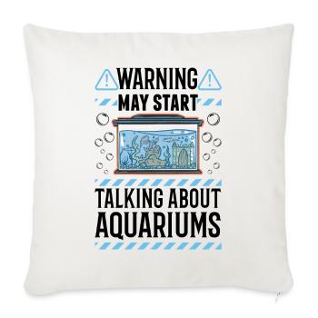 Avertissement Aquaristique Aquariophile Aquariophile Aquariophile - Housse de coussin décorative 45 x 45 cm - blanc nature - Devant