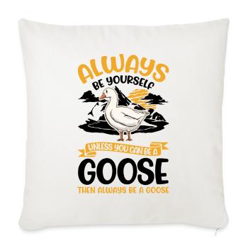 Oies Cadeau Goose Lovers Goose Éleveurs d’oies - Housse de coussin décorative 45 x 45 cm - blanc nature - Devant