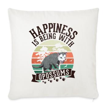 Opossum Lucky Marsupial Possum - Housse de coussin décorative 45 x 45 cm - blanc nature - Devant