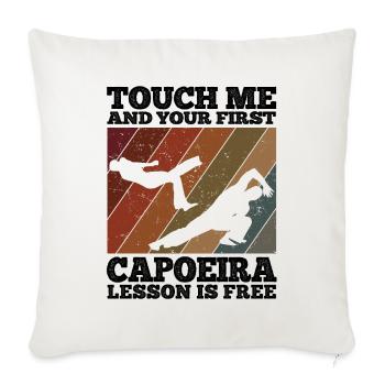 Capoeira - Sofakissenbezug 45 x 45 cm - Naturweiß  - Vorne