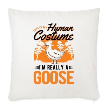 Geese Human Costume Halloween Goose Breeder Goose - Sofa pillowcase 17,3'' x 17,3'' (45 x 45 cm) - natural white - Front