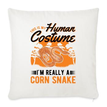 Kornnatter Kostüm Halloween Natter - Sofakissenbezug 45 x 45 cm - Naturweiß  - Vorne