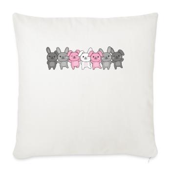 Demigirl Flag Pride LGBTQ Cute Bunny - Sofa pillowcase 17,3'' x 17,3'' (45 x 45 cm) - natural white - Front