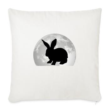 Rabbit Moon Bunny Rabbit - Sofa pillowcase 17,3'' x 17,3'' (45 x 45 cm) - natural white - Front
