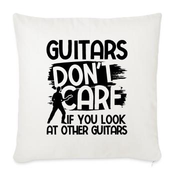 Akustik Spruch Für E-Gitarre Konzert Gitarre - Sofakissenbezug 45 x 45 cm - Naturweiß  - Vorne
