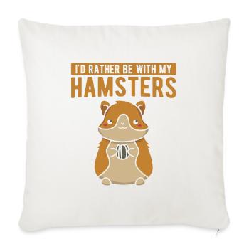 Nagetier Hamster - Sofakissenbezug 45 x 45 cm - Naturweiß  - Vorne