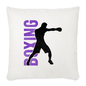 Boxsport Boxing - Sofakissenbezug 45 x 45 cm - Naturweiß  - Vorne