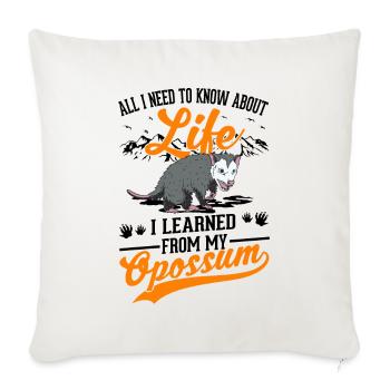 Opossum Gift Possum Possum - Sofa pillowcase 17,3'' x 17,3'' (45 x 45 cm) - natural white - Front