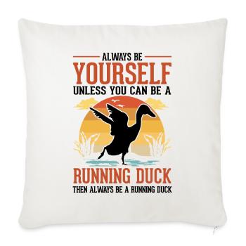 Indian Running Duck Gift Running Duck - Sofa pillowcase 17,3'' x 17,3'' (45 x 45 cm) - natural white - Front