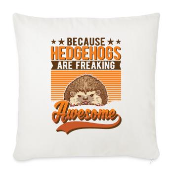 Amoureux des hérissons - Housse de coussin décorative 45 x 45 cm - blanc nature - Devant