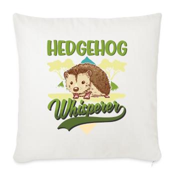 Igel Flüsterer Hérisson Whisperer - Housse de coussin décorative 45 x 45 cm - blanc nature - Devant