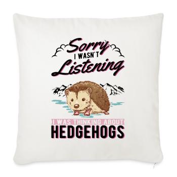Hérisson Cadeau Hérisson épineux - Housse de coussin décorative 45 x 45 cm - blanc nature - Devant