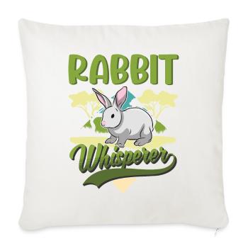 Rabbit Whisperer Rabbit Whisperer - Sofa pillowcase 17,3'' x 17,3'' (45 x 45 cm) - natural white - Front