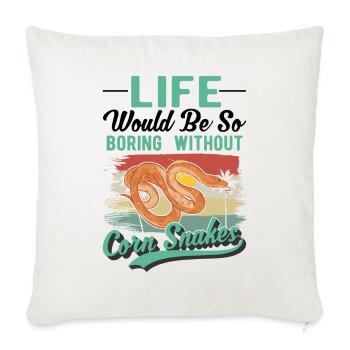 Corn Snake Cadeau Corn Snake - Housse de coussin décorative 45 x 45 cm - blanc nature - Devant