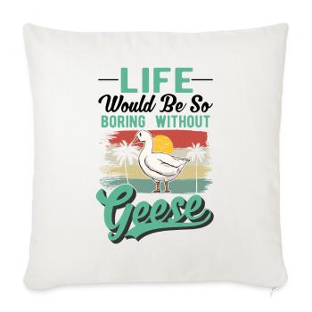 Geese Gift Goose Lovers Goose Breeders - Sofa pillowcase 17,3'' x 17,3'' (45 x 45 cm) - natural white - Front
