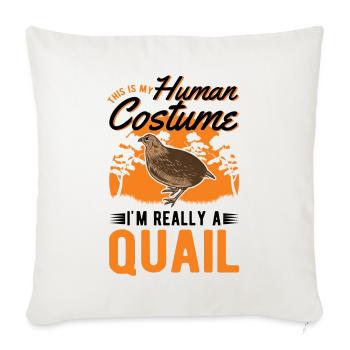 Wachtel Halloween Quail Costume Humain - Housse de coussin décorative 45 x 45 cm - blanc nature - Devant
