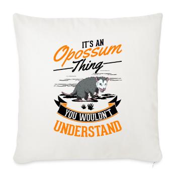 Opossum Ding Possum Marsupial - Sofa pillowcase 17,3'' x 17,3'' (45 x 45 cm) - natural white - Front