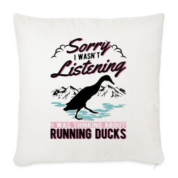 Indian Running Duck Gift Bottle Duck - Sofa pillowcase 17,3'' x 17,3'' (45 x 45 cm) - natural white - Front