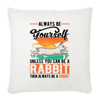Rabbit Bunny Rabbit Rabbit - Sofa pillowcase 17,3'' x 17,3'' (45 x 45 cm) - natural white - Front