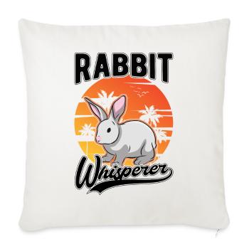 Rabbit Whisperer Rabbit Whisperer - Sofa pillowcase 17,3'' x 17,3'' (45 x 45 cm) - natural white - Front