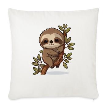 Sloth cute animals for kids funny animals - Sofa pillowcase 17,3'' x 17,3'' (45 x 45 cm) - natural white - Front