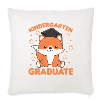 Kids Kindergarten graduate Fuchs Graduation - Sofakissenbezug 45 x 45 cm - Naturweiß  - Vorne