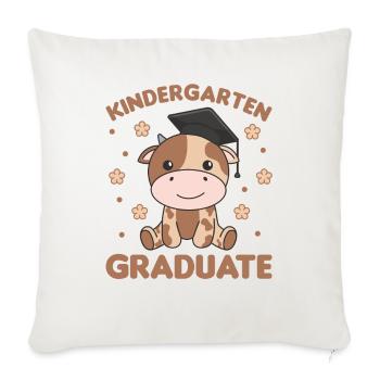 Kids Kindergarten graduate Kuh Graduation - Sofakissenbezug 45 x 45 cm - Naturweiß  - Vorne