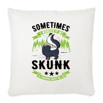 Cadeau Skunk - Housse de coussin décorative 45 x 45 cm - blanc nature - Devant