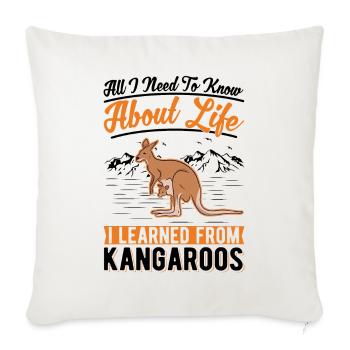 Kangourou Australie Kangourou australien - Housse de coussin décorative 45 x 45 cm - blanc nature - Devant