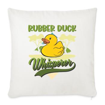 Canards en caoutchouc, Chuchoteurs, Canards en caoutchouc, Canards en caoutchouc, Canards en caoutchouc - Housse de coussin décorative 45 x 45 cm - blanc nature - Devant