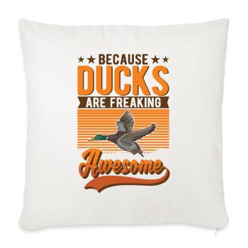Ducks Gift Duck Breeders - Sofa pillowcase 17,3'' x 17,3'' (45 x 45 cm) - natural white - Front