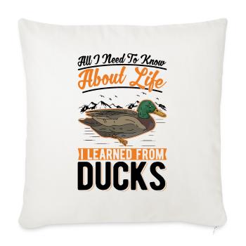 Ducks Duck Breeder Gift Duck - Sofa pillowcase 17,3'' x 17,3'' (45 x 45 cm) - natural white - Front