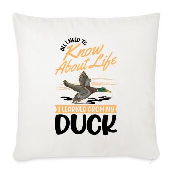 Duck gift duck breeder - Sofa pillowcase 17,3'' x 17,3'' (45 x 45 cm) - natural white - Front