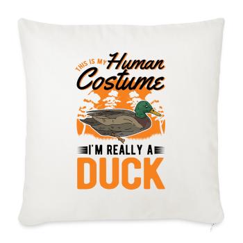 Costume de canard Éleveur de canards Halloween - Housse de coussin décorative 45 x 45 cm - blanc nature - Devant
