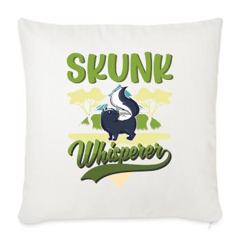 Stinktier Flüsterer - Sofakissenbezug 45 x 45 cm - Naturweiß  - Vorne