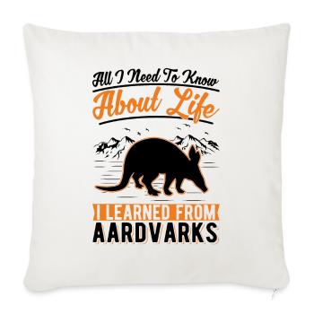 Aardvark Gift Aardvark - Sofa pillowcase 17,3'' x 17,3'' (45 x 45 cm) - natural white - Front