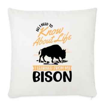 American buffalo bison water buffalo - Sofa pillowcase 17,3'' x 17,3'' (45 x 45 cm) - natural white - Front