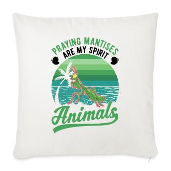 Gottesanbeterin Spirit Animal Fangschrecke - Sofakissenbezug 45 x 45 cm - Naturweiß  - Vorne