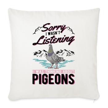 Pigeon Gift Pigeon Fancier City Pigeon Carrier Pigeon - Sofa pillowcase 17,3'' x 17,3'' (45 x 45 cm) - natural white - Front