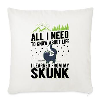 Skunk Dictant Skunk - Housse de coussin décorative 45 x 45 cm - blanc nature - Devant