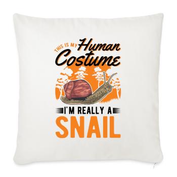 Schnecke Costume Humain Escargot Halloween - Housse de coussin décorative 45 x 45 cm - blanc nature - Devant