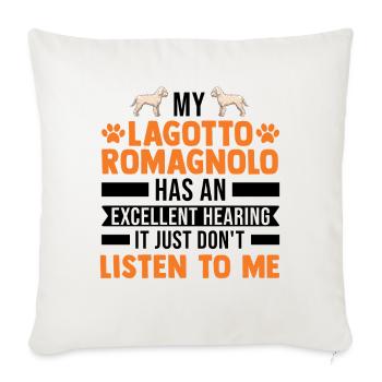 Lagotto Romagnolo Water Dog - Sofa pillowcase 17,3'' x 17,3'' (45 x 45 cm) - natural white - Front