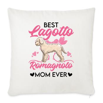 Meilleur(e) Lagotto Romagnolo Mama - Housse de coussin décorative 45 x 45 cm - blanc nature - Devant