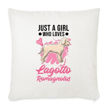 Lagotto Romagnolo Girl Water Dog - Sofa pillowcase 17,3'' x 17,3'' (45 x 45 cm) - natural white - Front
