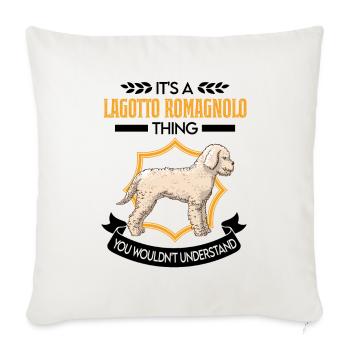 Lagotto Romagnolo Ding Water Dog - Sofa pillowcase 17,3'' x 17,3'' (45 x 45 cm) - natural white - Front