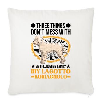 Lagotto Romagnolo Family Water Dog - Sofa pillowcase 17,3'' x 17,3'' (45 x 45 cm) - natural white - Front