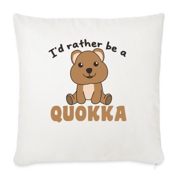 I'd rather be a quokka - sweet quokka - Sofa pillowcase 17,3'' x 17,3'' (45 x 45 cm) - natural white - Front