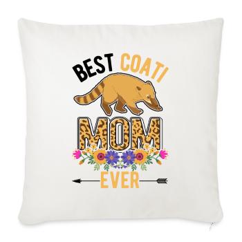 Best coati mom - Sofa pillowcase 17,3'' x 17,3'' (45 x 45 cm) - natural white - Front